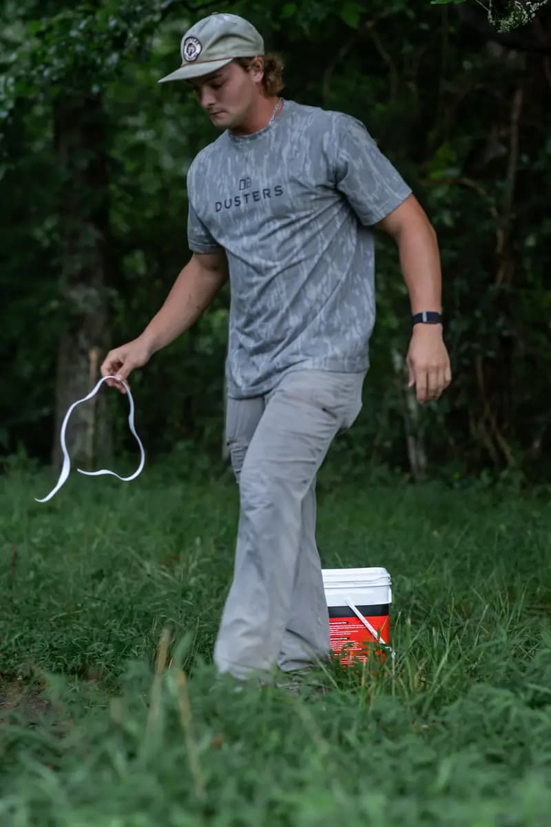 Dusters Outdoors shirt worn in the field